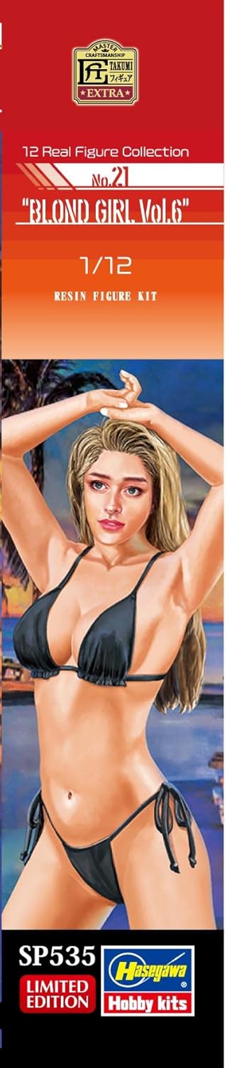 Hasegawa 1/12 Realistic Figure Collection No.21 Blonde Girl Vol. 6 Unpainted Resin Kit SP535