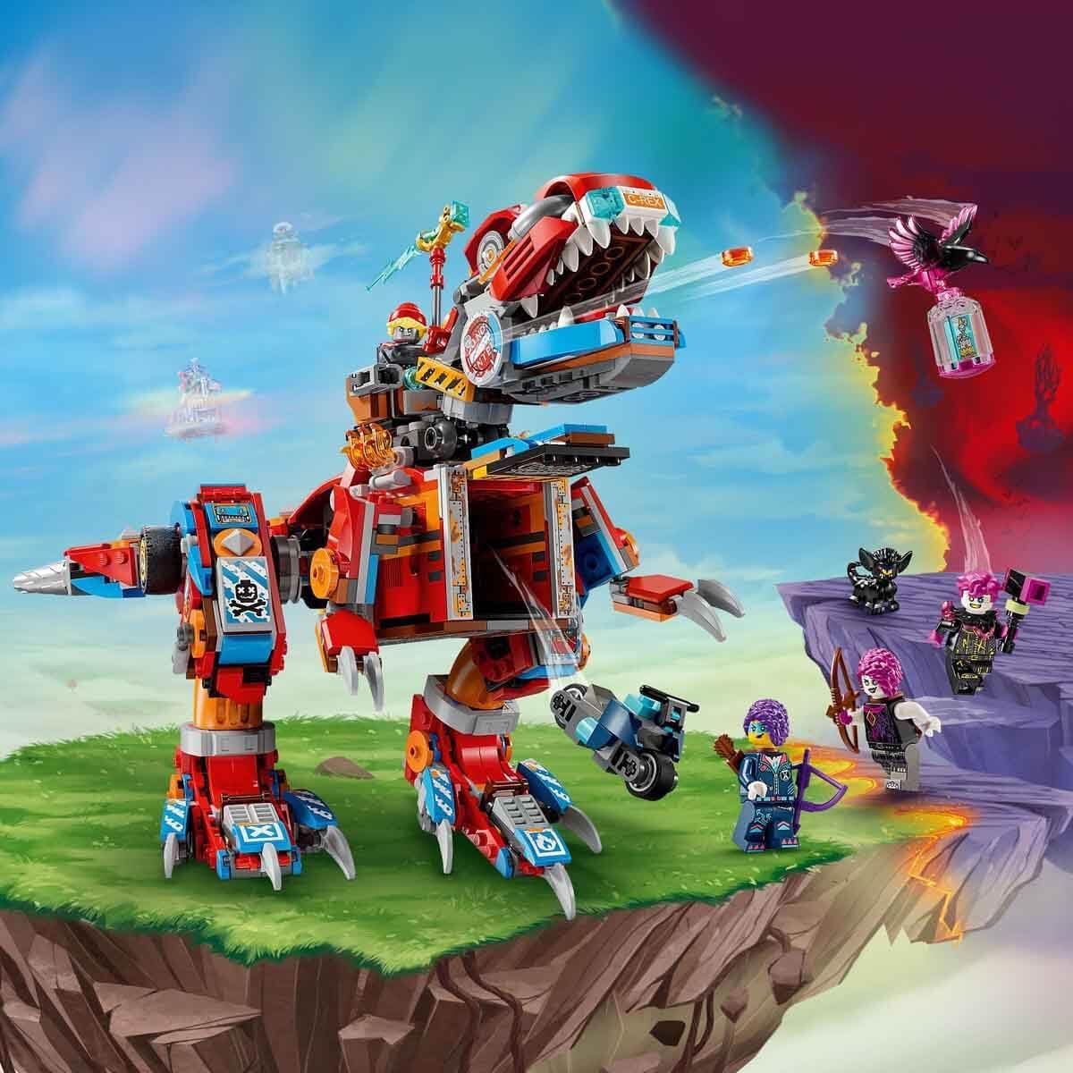 LEGO DREAMZzz Dinosaur Robot C-Rex Cooper Pterodactyl Rebuildable Toy, Articulated T. Rex Figure and 4 Minifigures, Gift for Boys and Girls Ages 9 and Up 71484