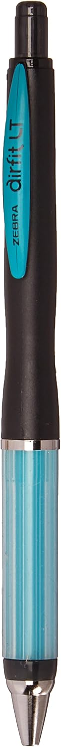 ZEBRA Airfit Light S, 0.7mm Ballpoint Pen, Black Ink, Black Body with Blue Green (BA61-BG)