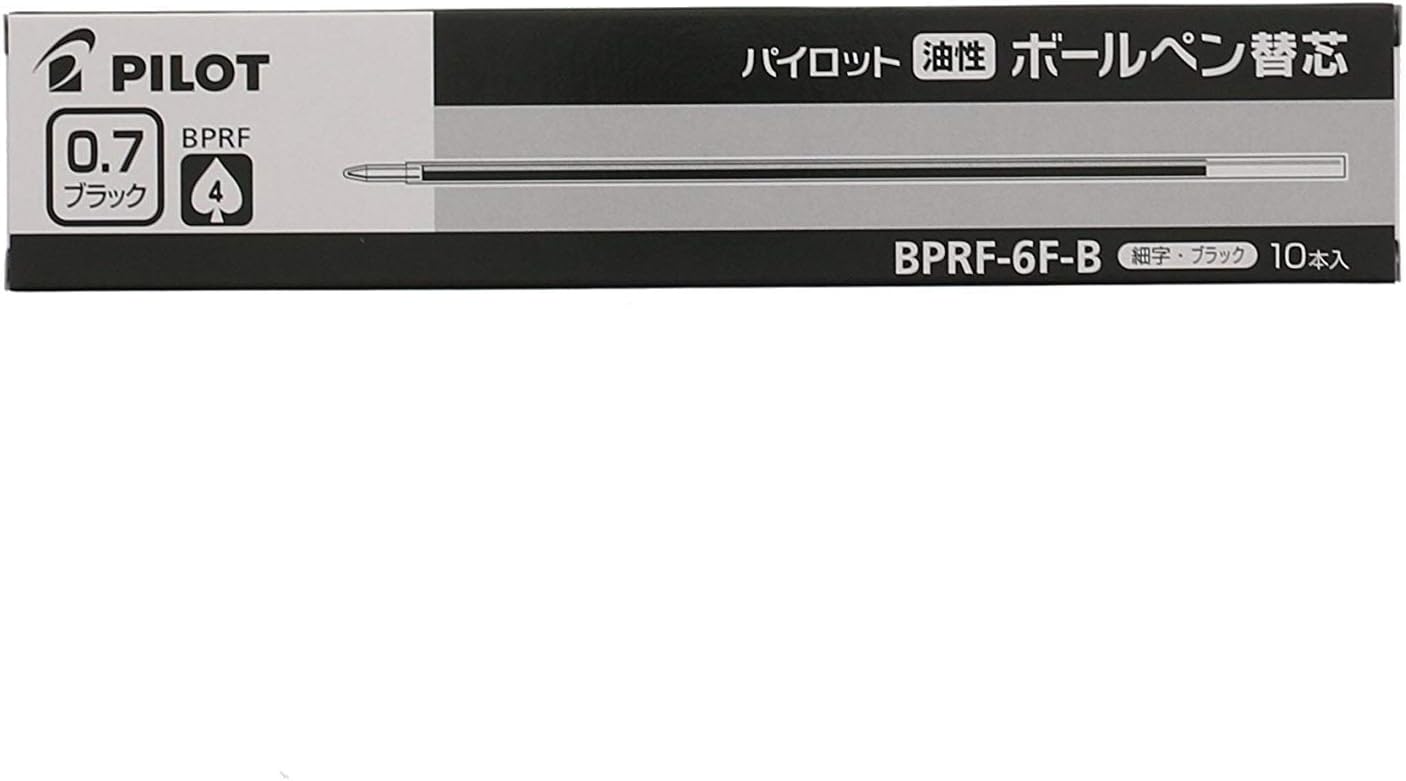 PILOT oil-based ballpoint pen core replacement fine print 0.7 black X10 BPRF-6F-B