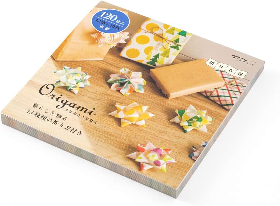 Midori Origami 34494006 Origami 15 Square Block Watercolor