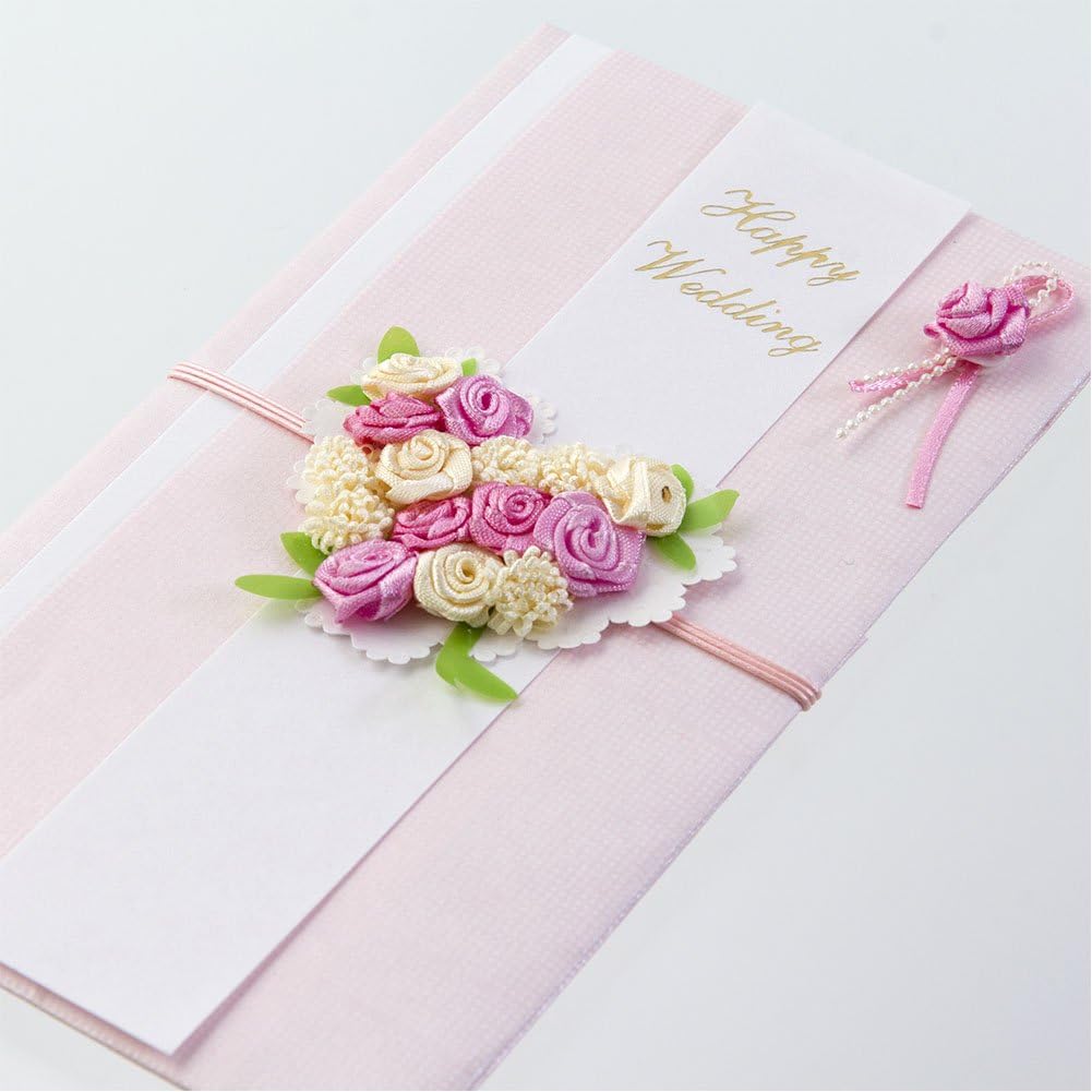 Midori Ceremony Bag PC Gold Seal 154 Wedding Gift Heart Bouquet Pattern, Pink 25154006, Body Size: 7.3 x 3.9 inches (185 x 100 mm), Inner Bag Included, 1.0 oz (29 g)