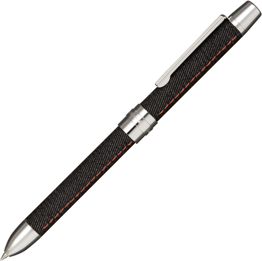 Sailor 160326220 Fountain Pen, Multi-Functional Pen, 2 Colors + Sharp Refino d, Denim Fabric, Black