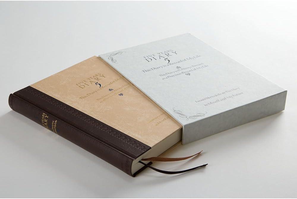 DESIGNPHIL Midori 12107001 Diary for 5 Year Consecutive Use, Western Style