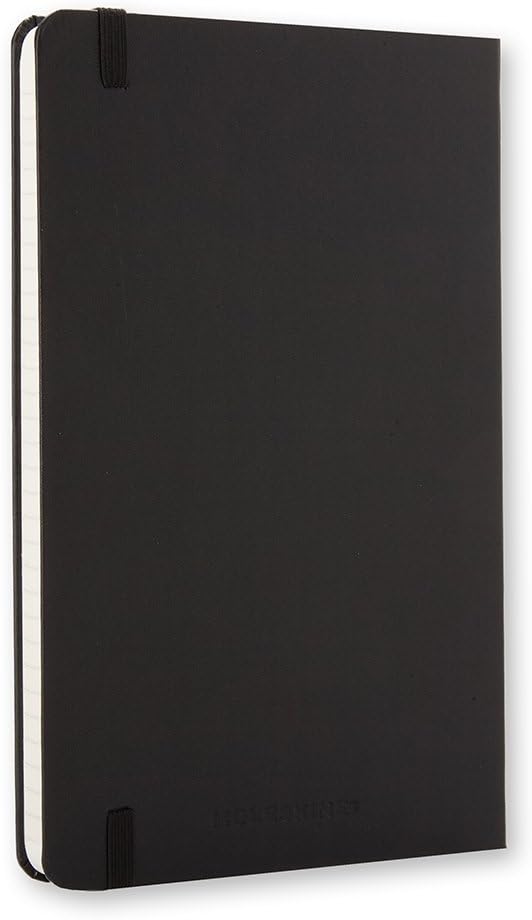 Moleskine QP060 Classic Notebook – Large Hardcover, Black, Horizontal Rule