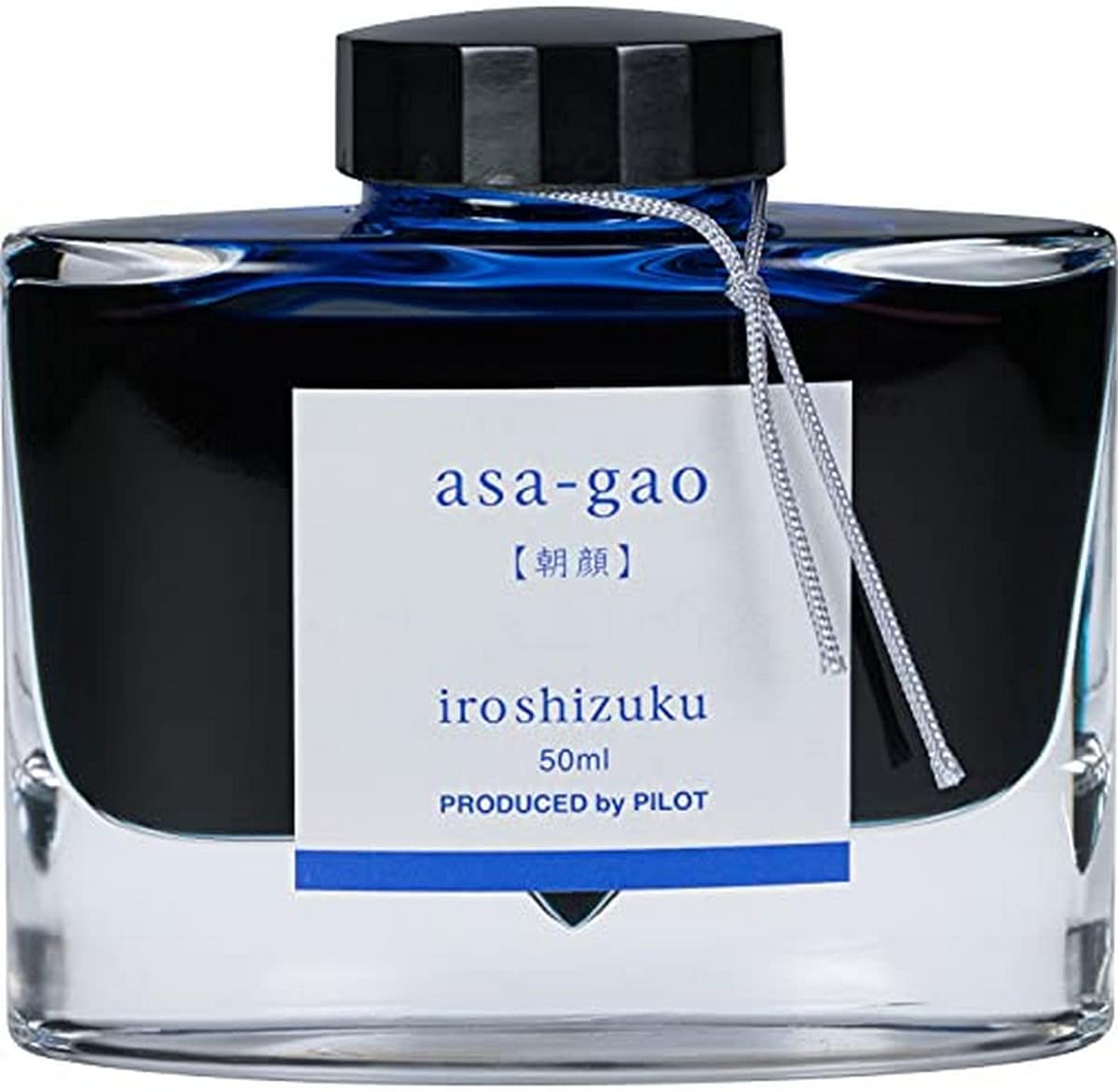 PILOT Iroshizuku Bottled Fountain Pen Ink, Asa-Gao, Morning Glory (Dark Blue) 50ml Bottle (69203)