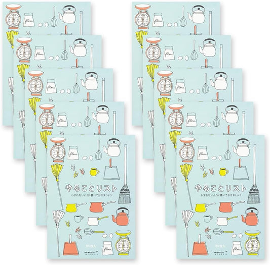 DESIGNPHIL Midori 91802107 x 10 Notepad, To-Do List, Miscellaneous Goods, 10 Pack