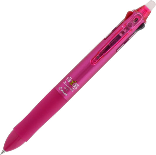 PILOT Frixion Ball3 3-Color 0.5mm Ballpoint Pen, Pink (P-LKFB-60EFP)