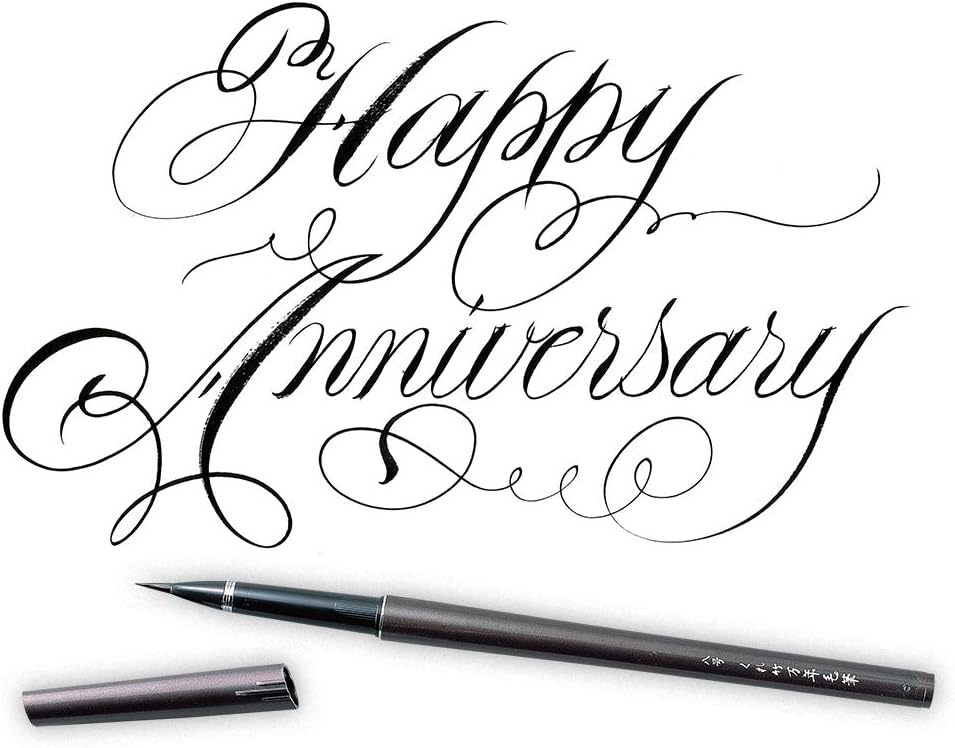 Kuretake No. 8 Fountain Brush Pen (DP150-8B) (3 pens Set)