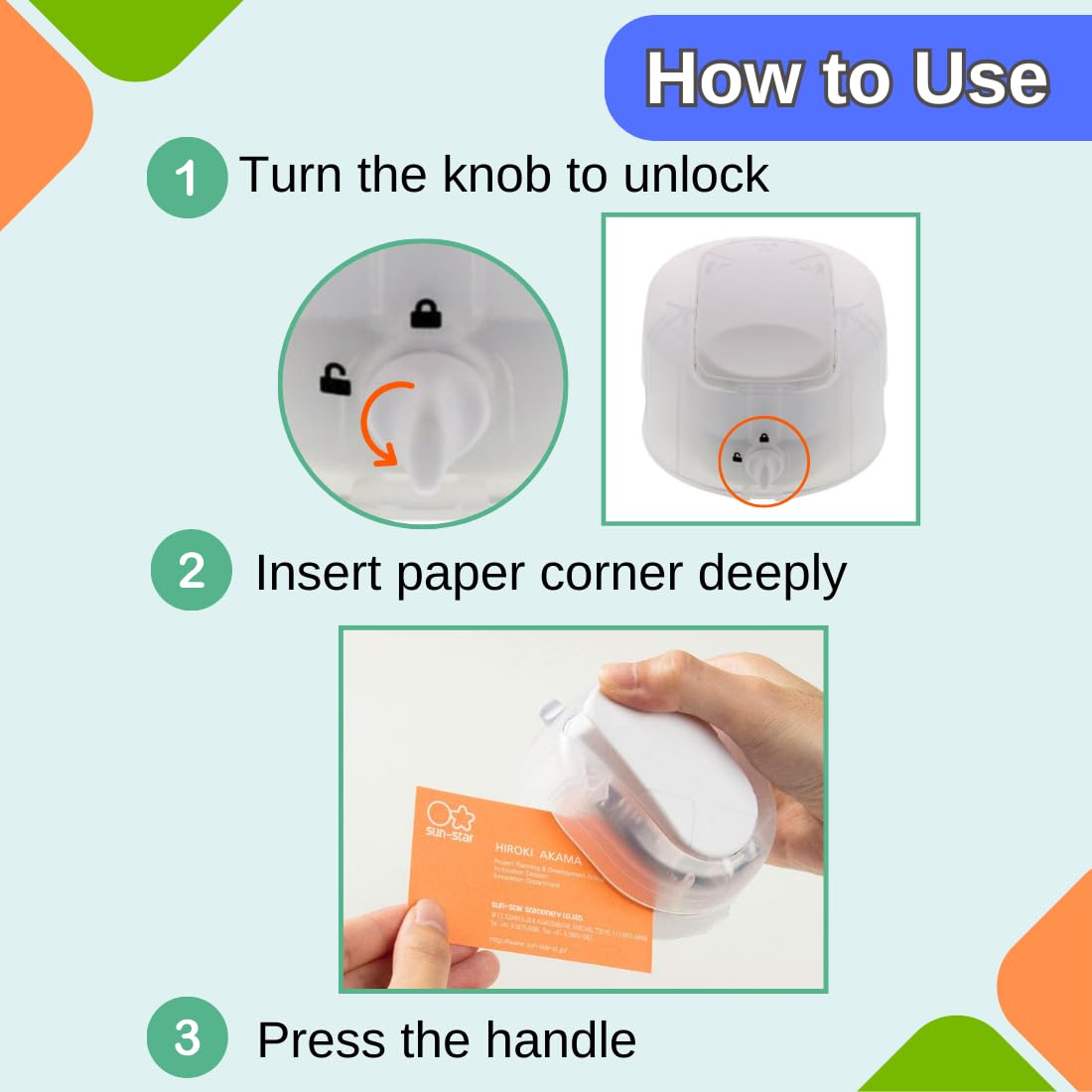 Sunstar Stationery Corner Cutter Kadomaru PRO NEO White with Authentic Hologram US, EU Only