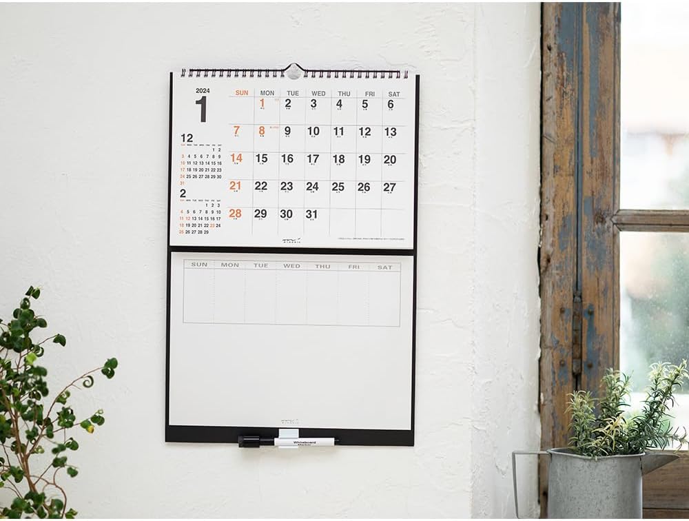 Midori 31292006 2024 Wall Calendar, Dry Erase Calendar, Medium, Family (M)