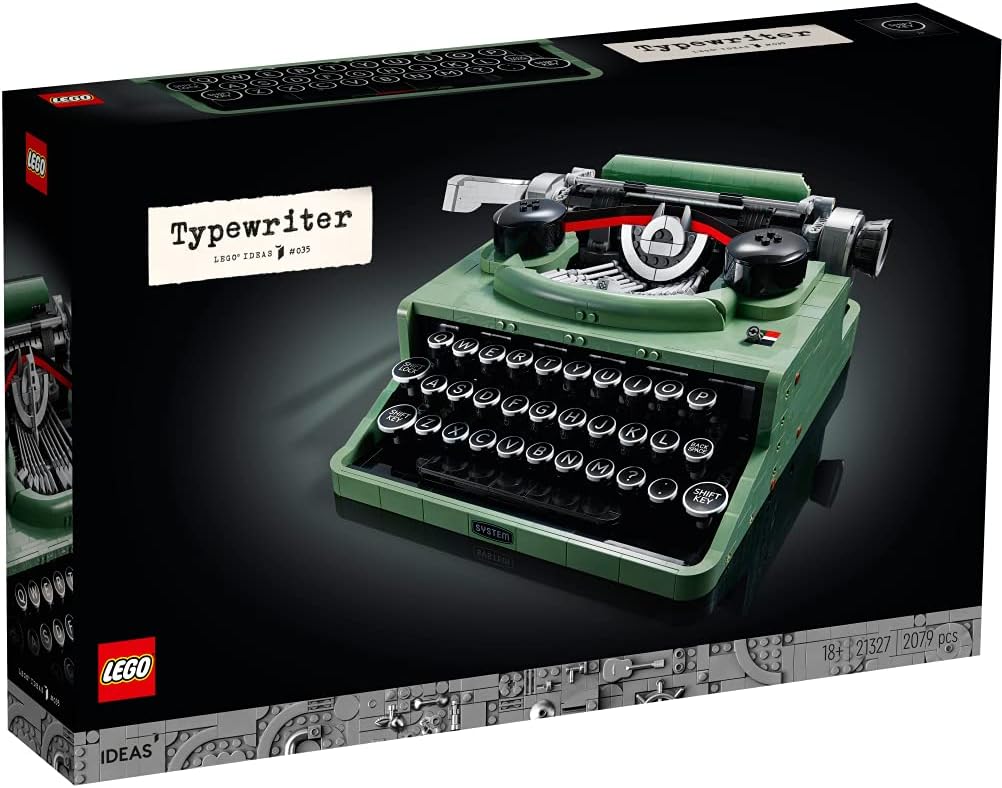 LEGO 21327 Ideas The Vintage Writing Machine, Original Gift, Creative Hobby Kits for Adults, Building Set