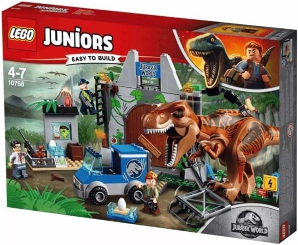 LEGO Juniors/4+ Jurassic World T. rex Breakout 10758 Building Kit (150 Pieces)