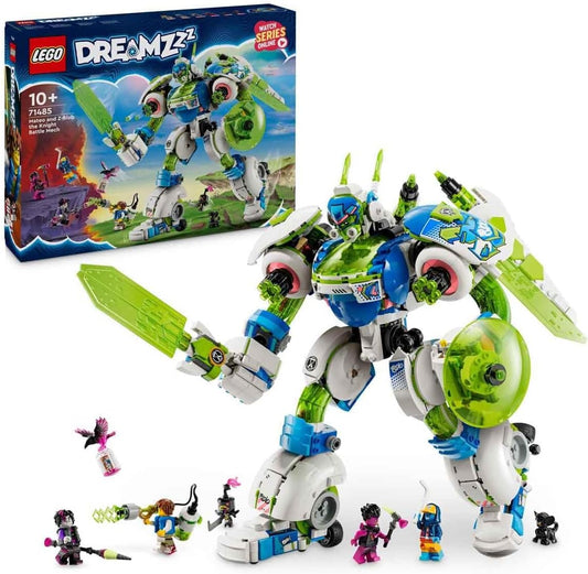 LEGO DREAMZzz 71485 3-in-1 Mateo and Z-Blob the Knight Mech Playset for Boys and Girls from 10 Years, Gift for Children, Fantasy Set, Robot in 3 Variations, Adventure Toy