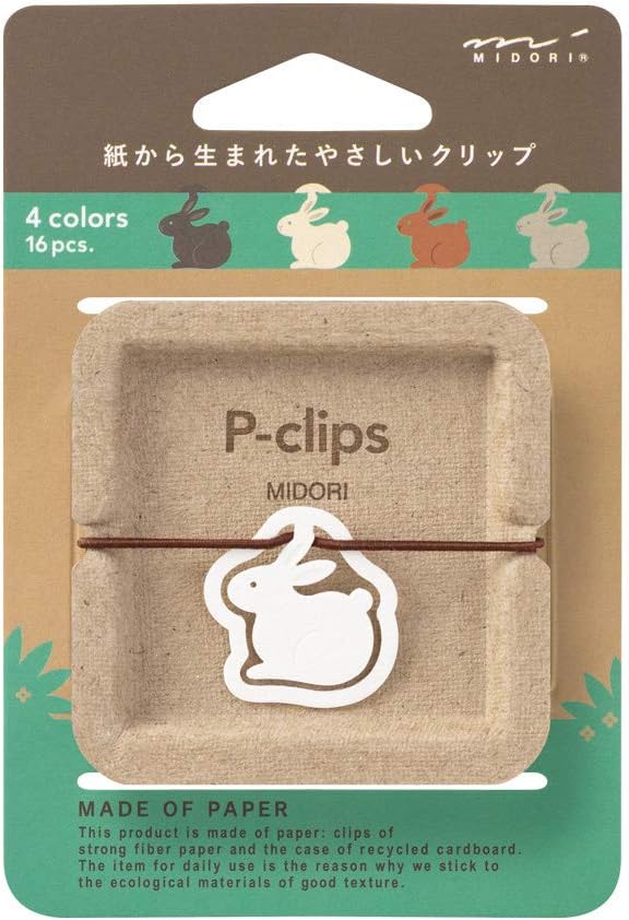 Midori 43399006 Peace Clips Rabbit Pattern