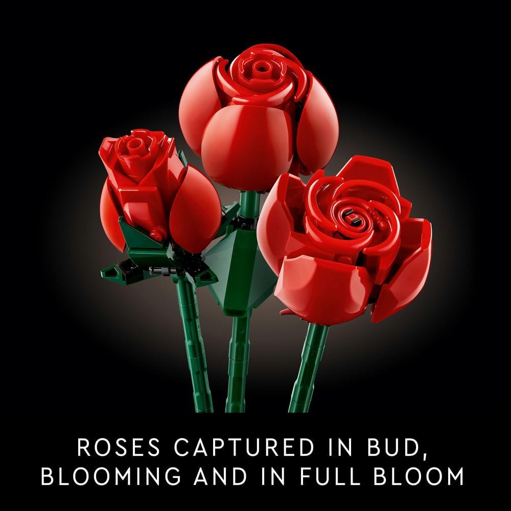 Lego 10328 Icons Rosenstrau, 12 Rosen, 4 Zweige Schleierkraut