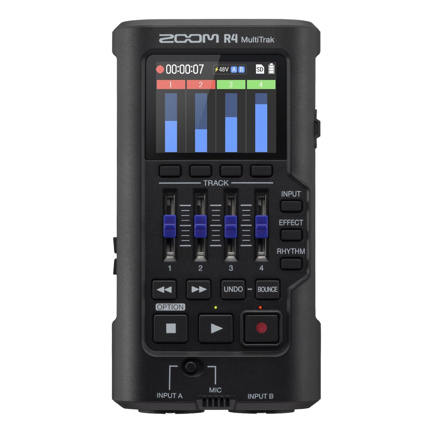 ZOOM Zoom R4 Portable Multitrack Recorder Black Support 32bit Float Audio 4 Tracks