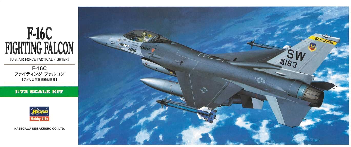 Hasegawa 1:72 Scale F-16C Fighting Falcon Model Kit
