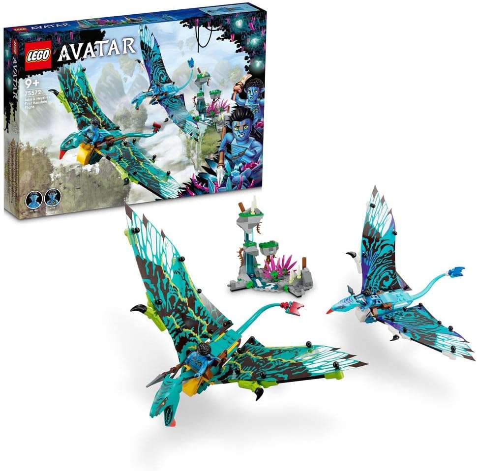 LEGO Avatar Jake and Neatili's Banshee First Flight 75572 Toy Blocks, Present, Fantasy Movie, Boys, Girls, Ages 9 and Up