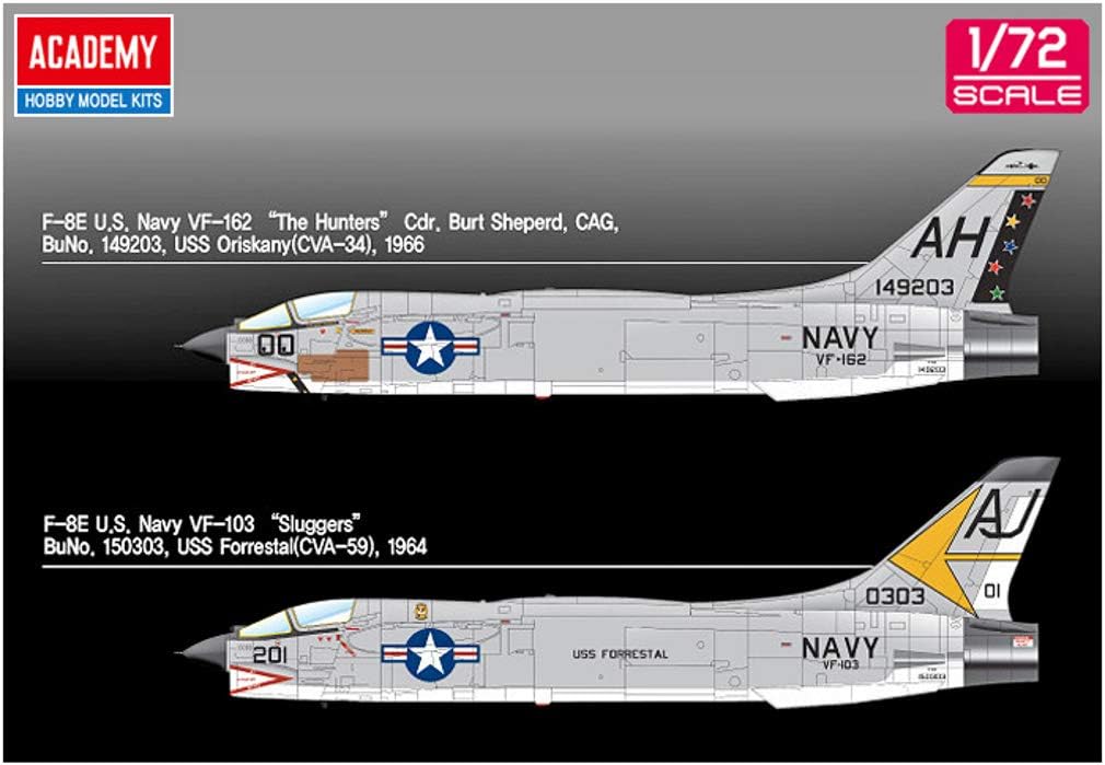 Academy USN F-8E VF-162 "The Hunters" Model Kit