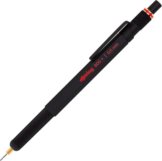 rOtring 800+ Mechanical Pencil and Touchscreen Stylus, 0.5 mm, Black