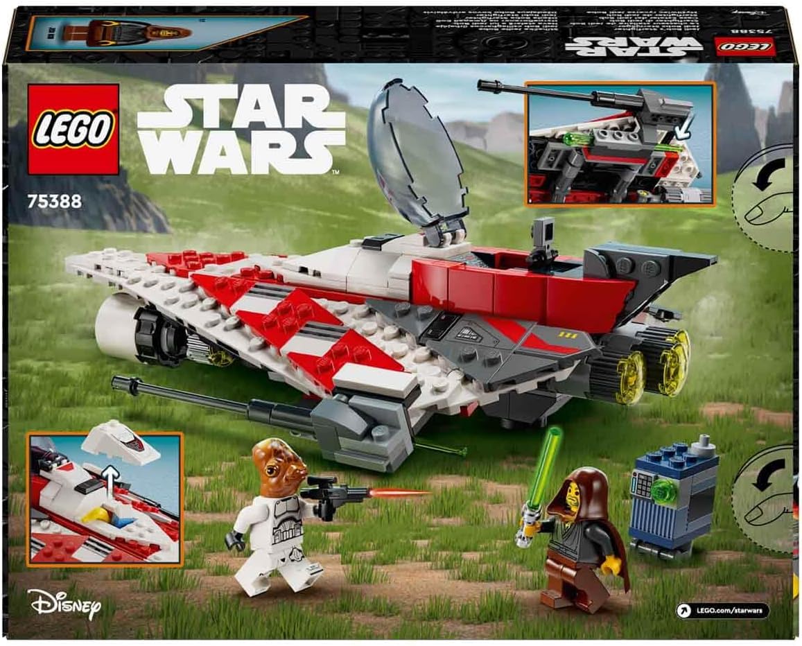 LEGO Star Wars Jedi Bobs Star Hunter Building Toy Star Ship Stones Popular Character Birthday Gift for Boys Girls and All Fans from 8 Years 75388
