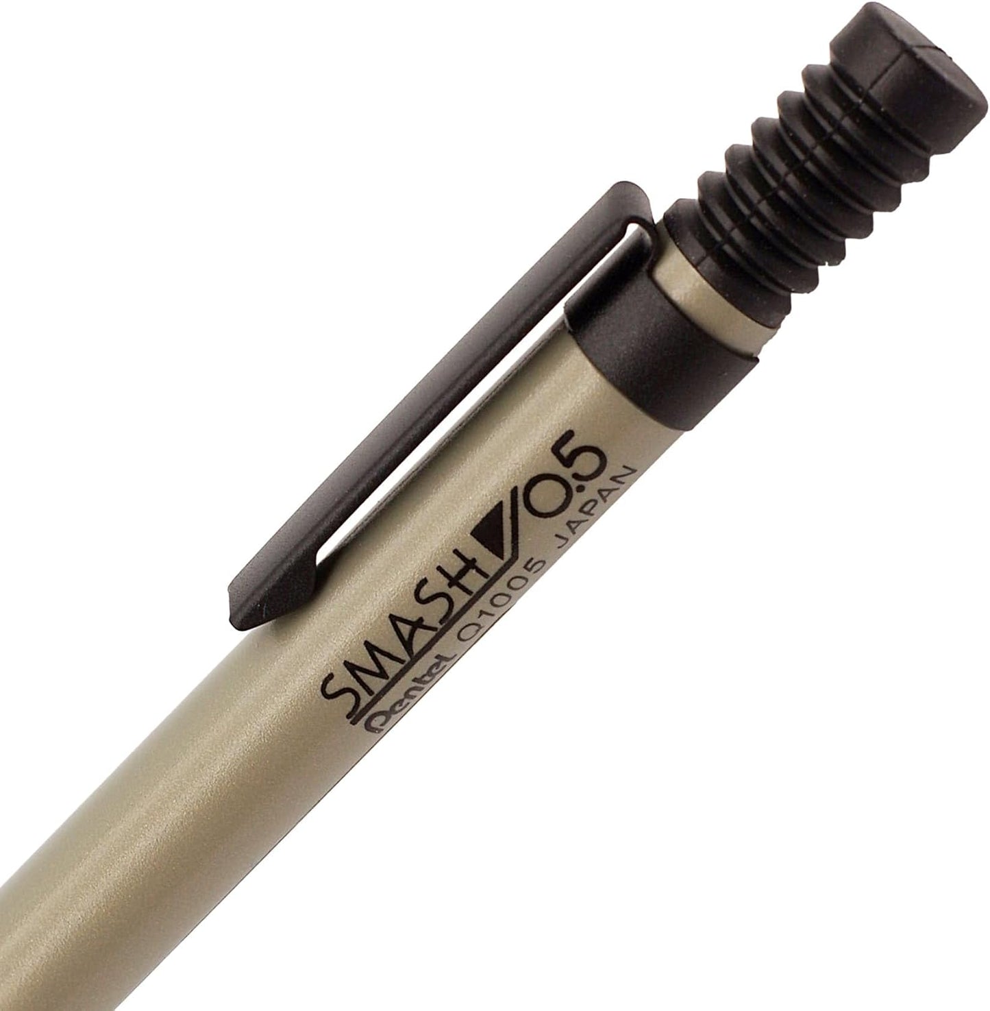 Pentel Smash Q1005-GMKS Kiji Shoji Pentel Smash Mechanical Pencil, 0.02 inches (0.5 mm), Gunmetal Full Body, Limited Color