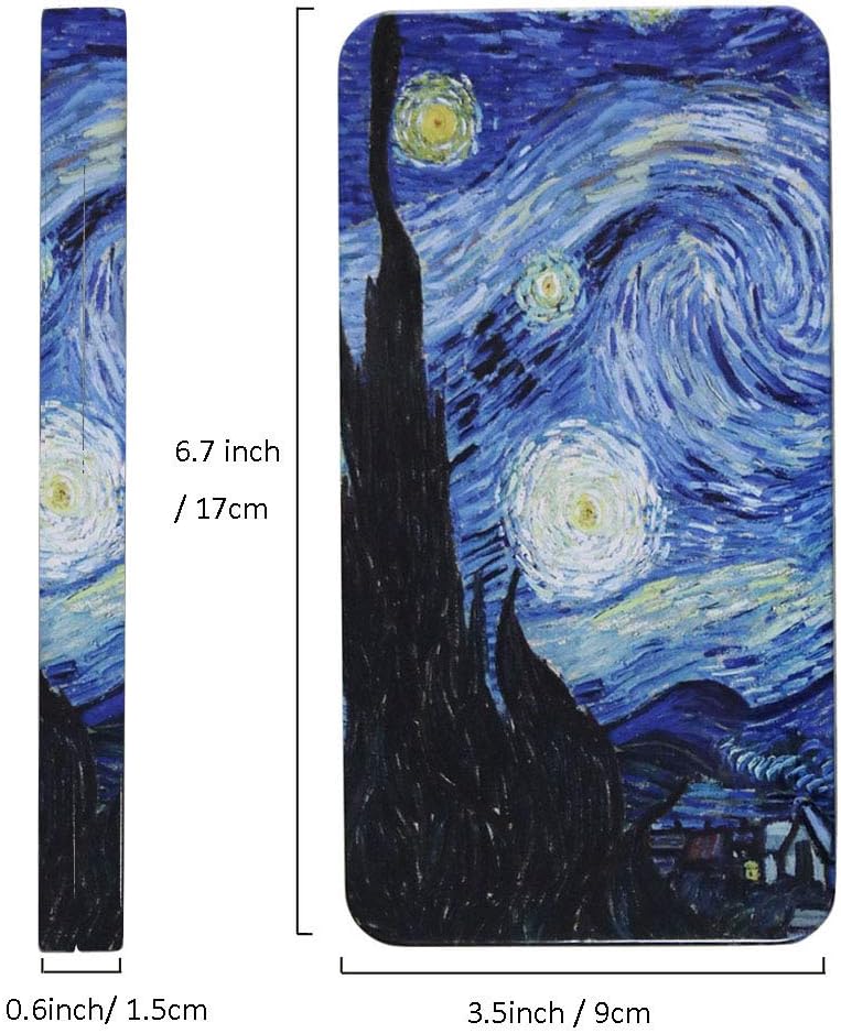 FCLUB Watercolor Tins Palette Paint Case with 20Pcs Full Pans Carrying Magnetic Stripe on The Bottom - Starry Night by Vincent Van Gosh