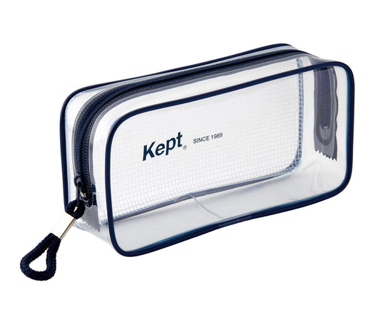 Kept Raymay KPF902K Fujii Pencil Case, Clear Pen Pouch, Navy