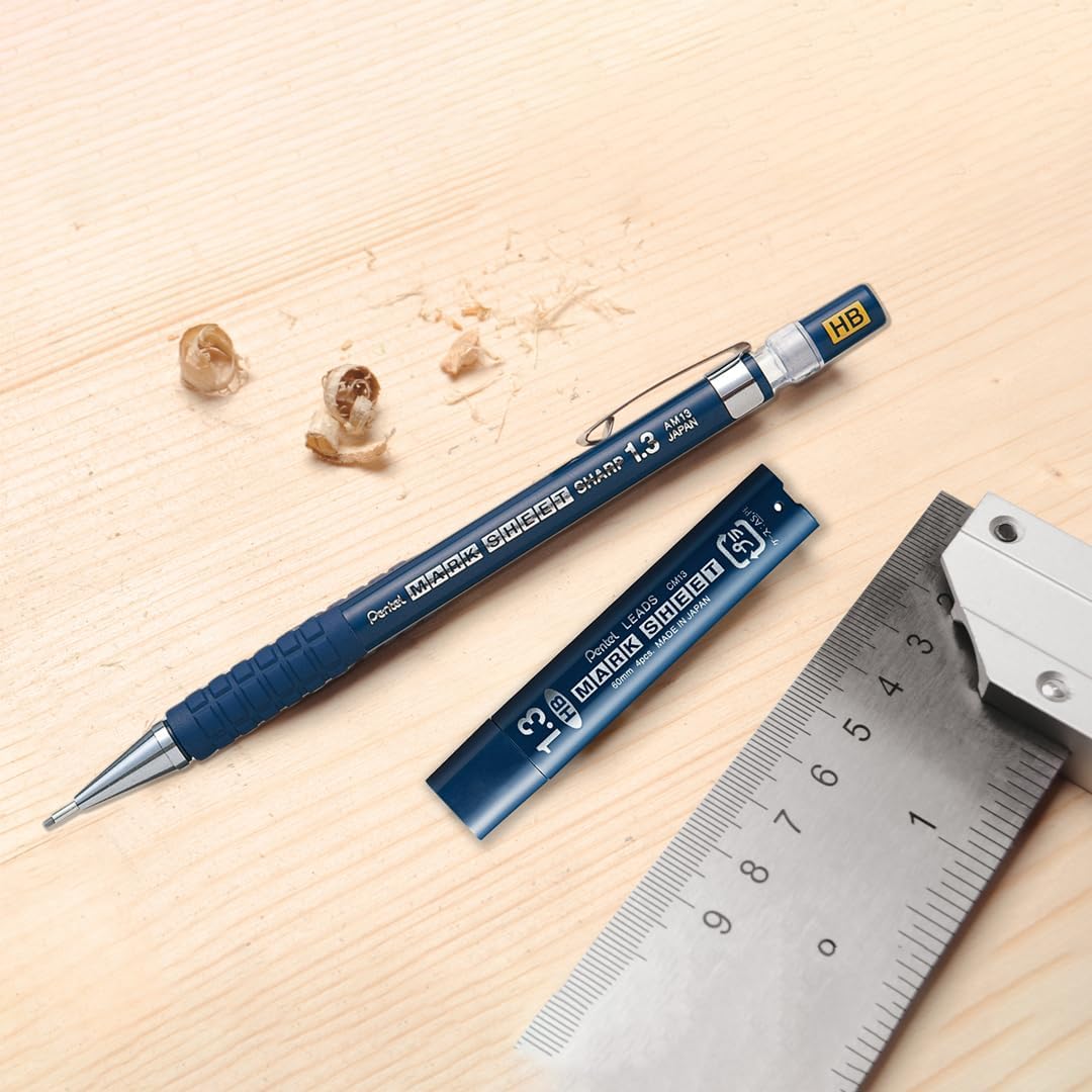 Pentel Mark Sheet Mechanical Pencil Refills, 0.05 inch (1.3 mm), HB, CM13-HB, 10 Pieces