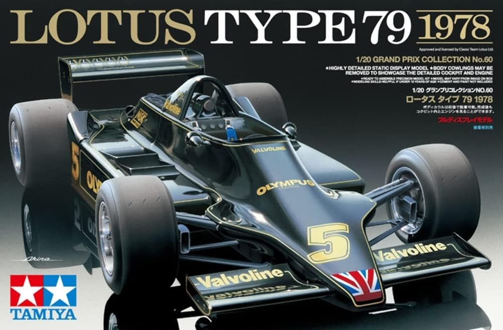 Tamiya Lotus Vehicle 300020060 Type 79 1978 Car Model Kit 1:20, Black, Mittel