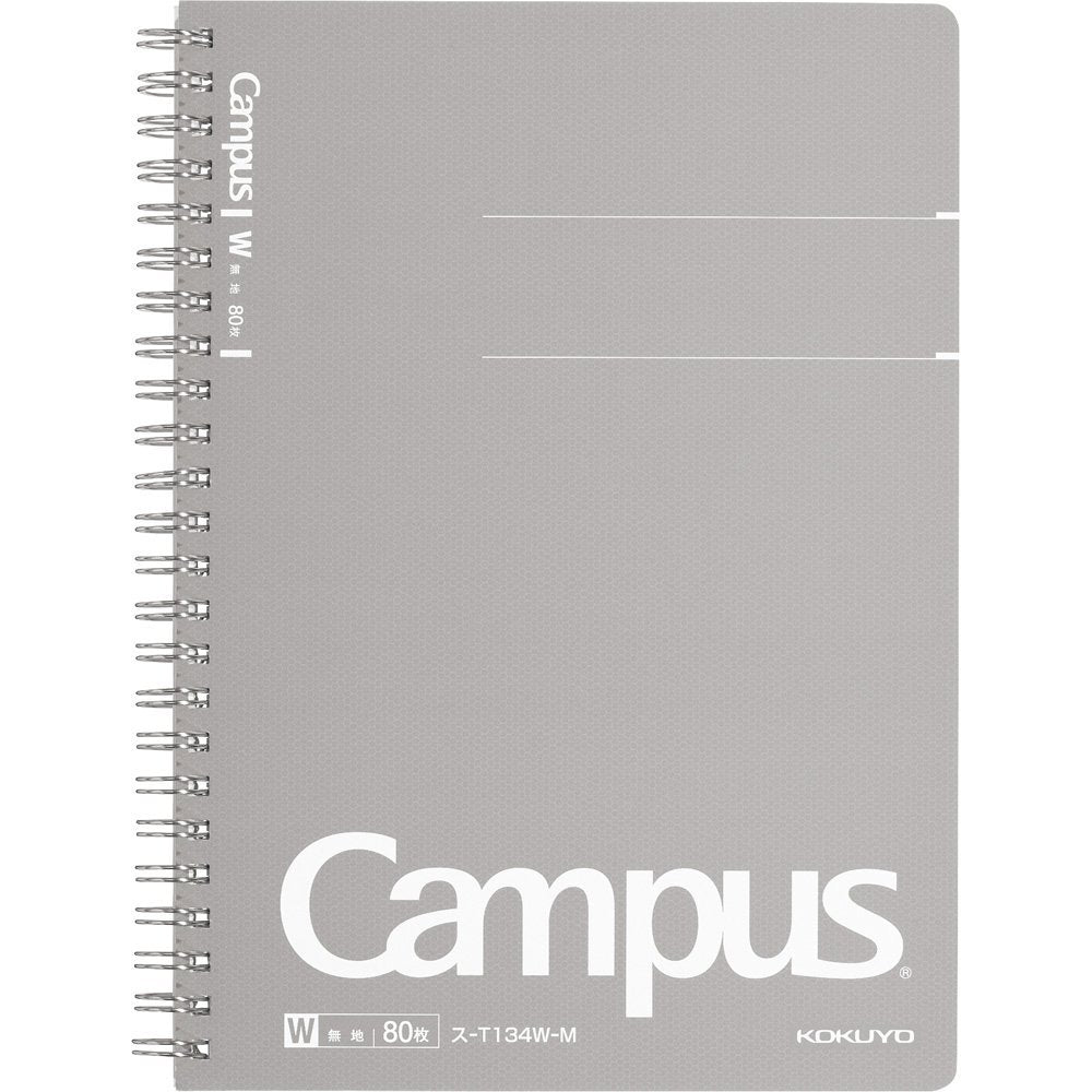 Kokuyo Campus Twin Ring Notebook, Adult Campus, Plain, A5, 80 Sheets, T-134W-M