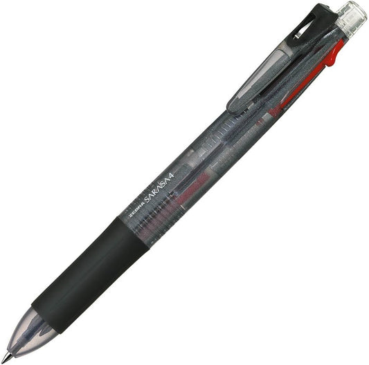 ZEBRA J4J1 SARASA 4 0.5mm 4-Color Pen (4-Ink Colour - Black, Blue, Red and Green) - Black Barrel