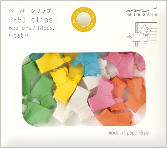 Midori Paper Clips, Animal Cat, 18 Pieces (43298006)