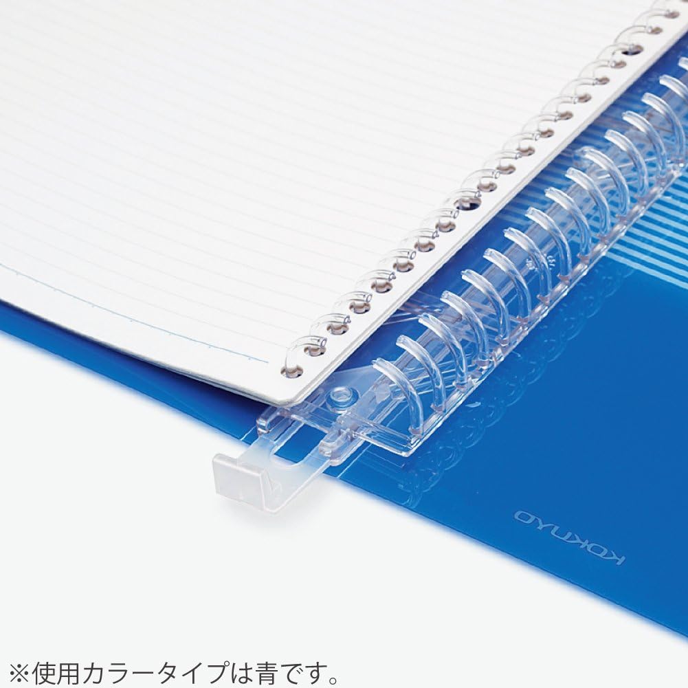 KOKUYO Campus B5 Slide Binder Notebook with 5 Tab Dividers, PP Cover, 26 Hole, 100 Sheets Capacity, Light Blue, Japan Import (RU-P334NLB)