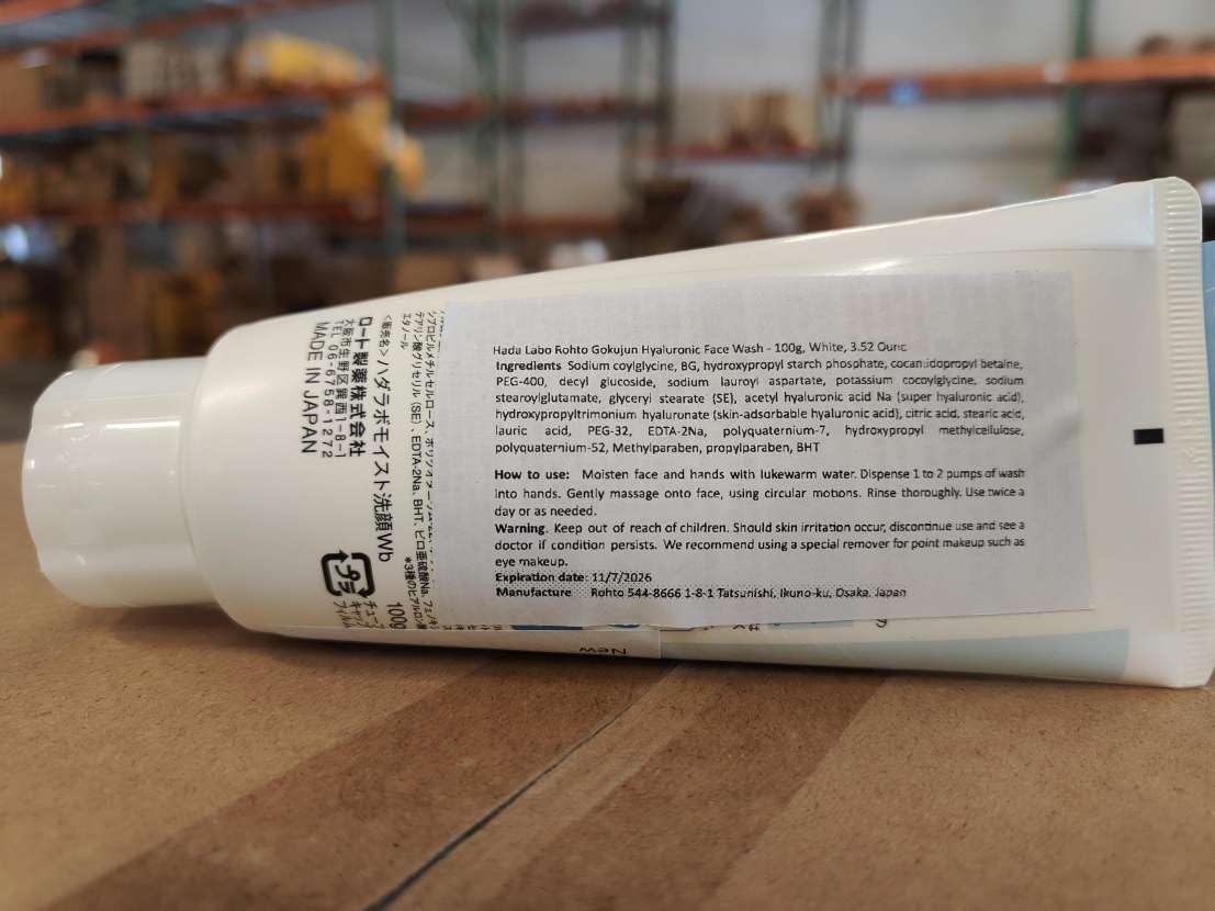 Hada Labo Rohto Gokujun Hyaluronic Face Wash - 100g, White, 3.52 Ounce (Pack of 1)