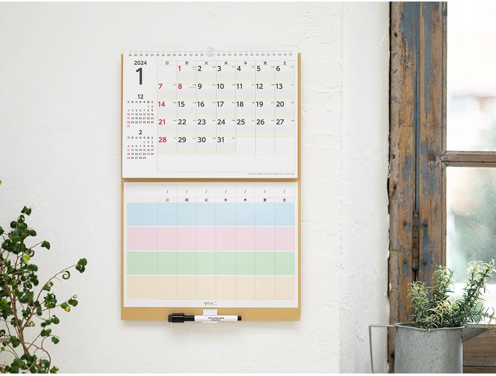 Midori 31292006 2024 Wall Calendar, Dry Erase Calendar, Medium, Family (M (family))