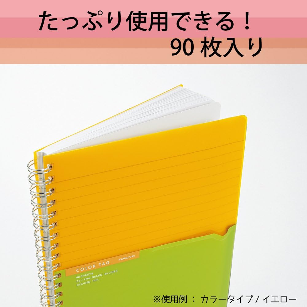 Kokuyo Twin Ring Note Color Tag Bi-Color Semi B 5 Blue CT-C 20 B
