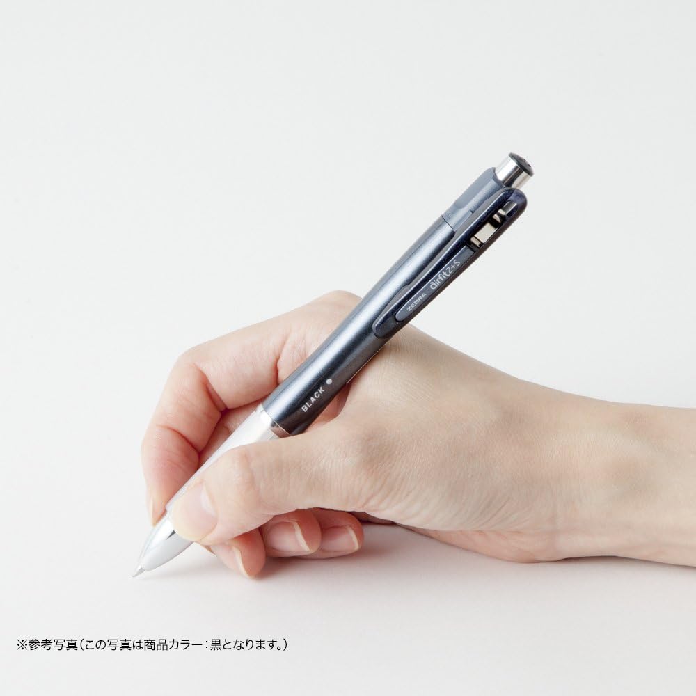 ZEBRA Air Fit 2 with S, 2 Color 0.7mm Ballpoint and 0.5mm Mechanical Pencil, Silver Body (P-SA9-S)