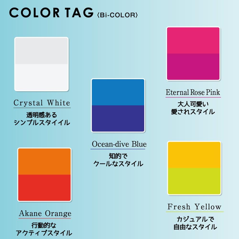 Kokuyo Twin Ring Note Color Tag Bi-Color Semi B 5 Blue CT-C 20 B