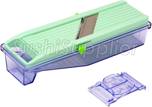 Benriner Mandoline Slicer with Collection Tray and 4 Blades, Japanese Stainless Steel, BPA Free