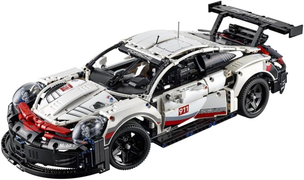 Technic Porsche 911 RSR Building Set, Realistic Car Model, Advanced Construction Kit