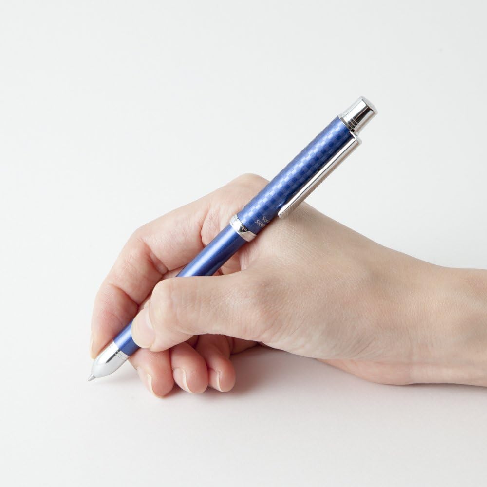 ZEBRA Surari Shabo 2000, 2 Color 0.7mm Emulsion Ink and 0.5mm Mechanical Pencil, Black Body (SB27-BK)