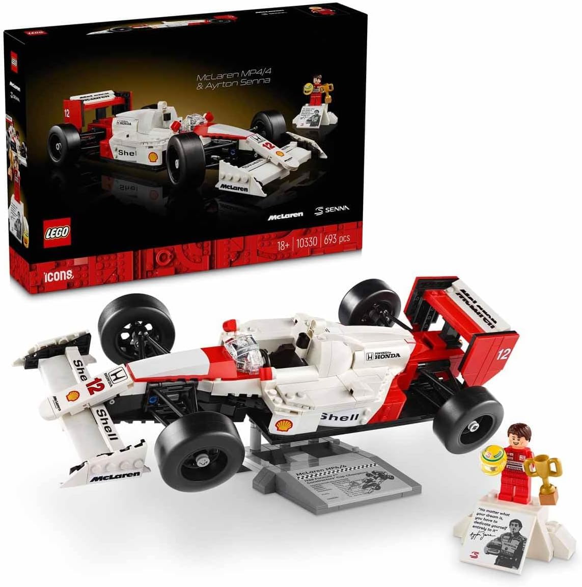 Lego Icons McLaren MP4/4 and Ayrton Senna Set 10330