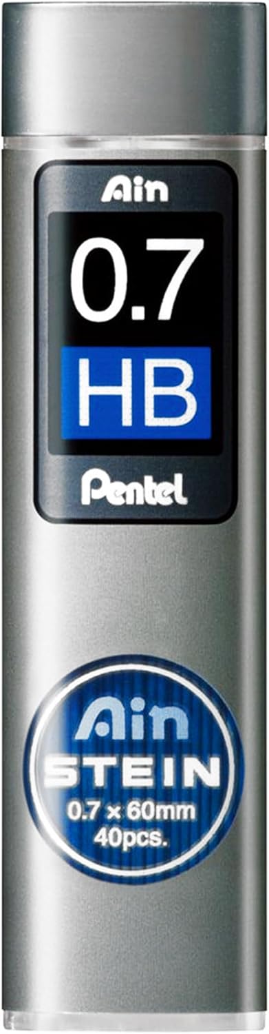 Pentel Ain Stein Mechanical Pencil Lead, 0.7mm HB, 40 Leads (C277-HB)- 2 PACK