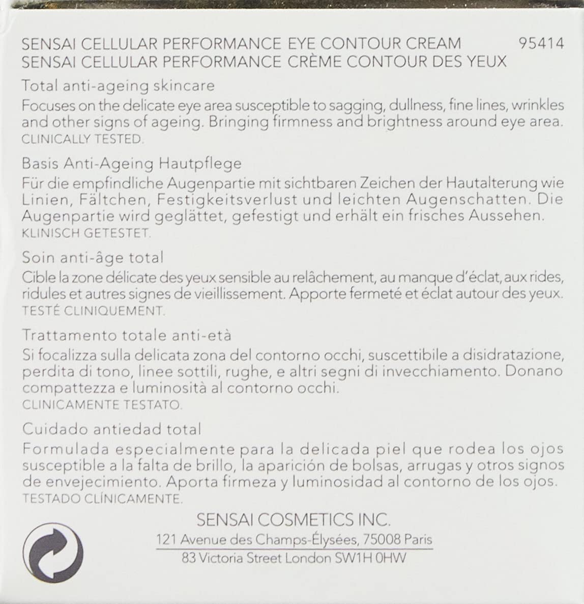 Kanebo Sensai Cellular Performance Eye Contour Cream, 0.52 Ounce