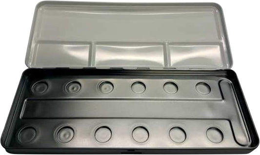 Finetec Empty Metal Half-Pan Tin Set, 12-Pan Set