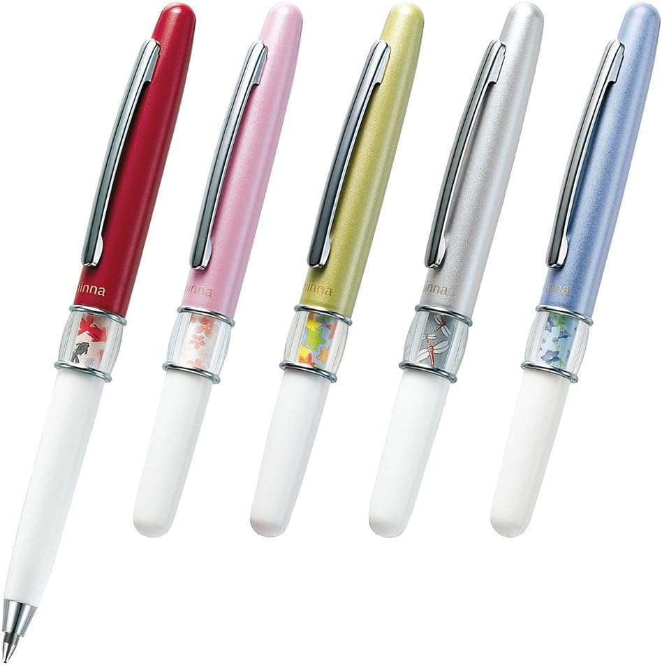 ZEBRA Minna Mini Ballpoint Pen with Japanese Print, 0.7 mm, Light Green Cap, Black Ink (BA26-LG)