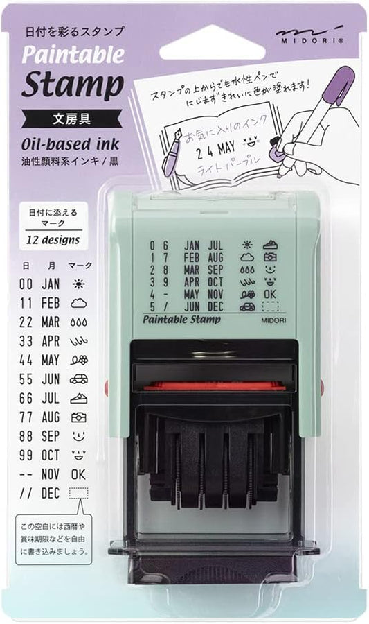 Midori 35456006 Rotating Stamp Date Stationery Pattern