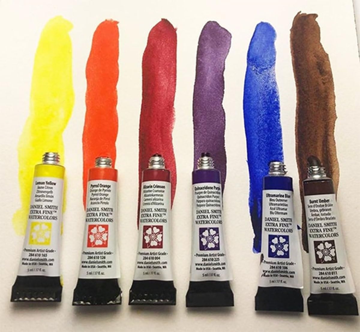 Daniel Smith Transparent Watercolor Paint, Extra Fine Jansen Kors (1), 6 Color Set, 0.16 fl oz (5 ml) (No.2), 285610405